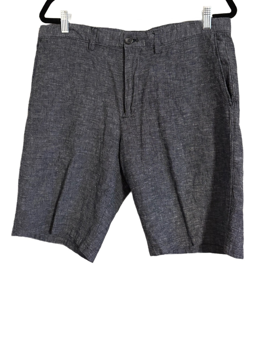 BANANA REPUBLIC Navy Linen Cotton Men Shorts 34 Waist 10”Inseam - Flat Front